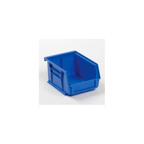 Hang & Stack Storage Bin, Plastic, Blue, 24 PK